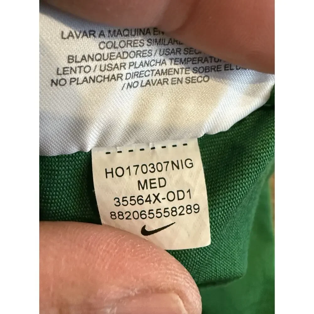 Nike Womens Green V Neck NCAA Oregon Ducks Short Sleeve T-Shirt Size M Medium